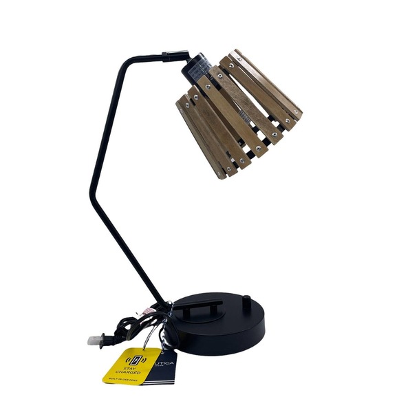 Nautica Accents Nautica Home Table Lamp Desk Light Wooden Slat